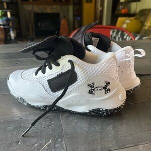 Under Armour Kids' White and Black Sneakers NEW!!!